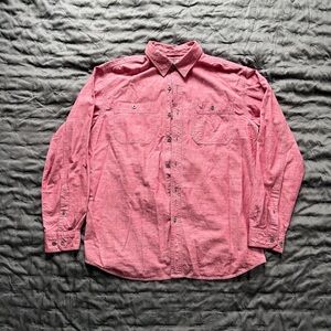 L.L. Bean Men's salmon chambray Button-Down Shirt